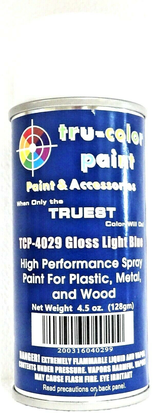 Tru-Color TCP-4029 Gloss Light Blue Spray Paint 4.5oz 135mL Can– product image