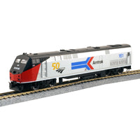 Kato HO Scale P42 Amtrak Phase I #161 50th Anniversary Logo With Esu LokSound Sound and DCC Decoders — exact product reference