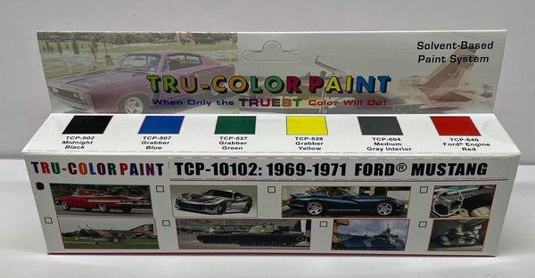 Tru-Color Paint 10102 1969-1971 Ford Mustang Paint Set (6-Pack of 1oz Bottles) — exact product view