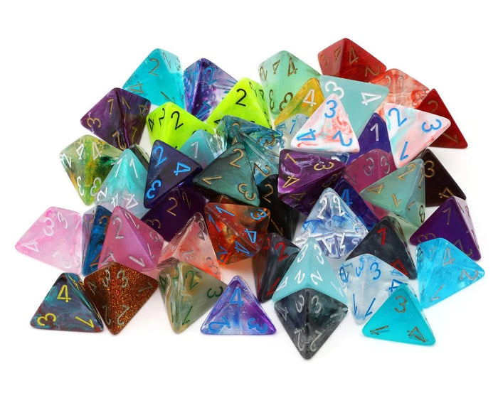 Chessex Signature D4 Assorted Loose Dice - Bag of 50 - product view 1