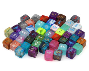 Chessex Signature D6 Assorted Loose Dice - Bag of 50 - product view 1