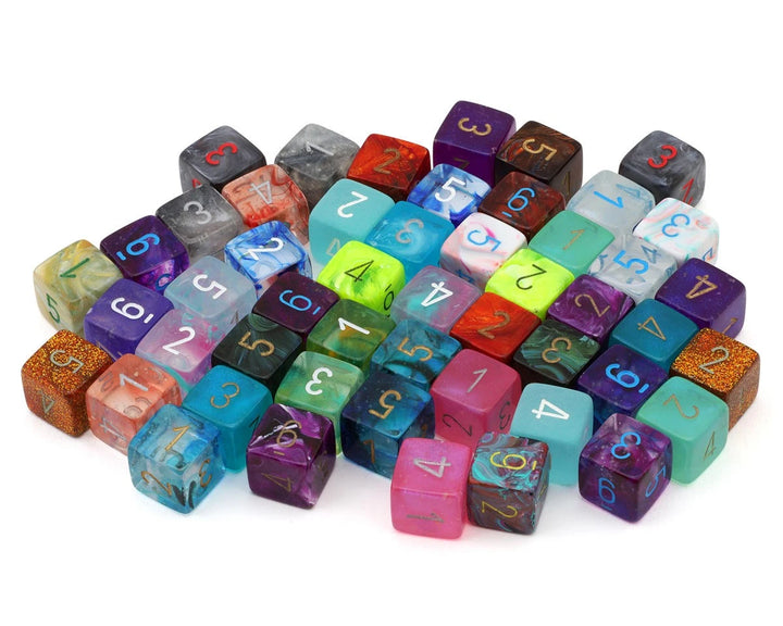 Chessex Signature D6 Assorted Loose Dice - Bag of 50 - product view 1