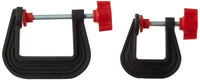 Zona 37-230 small and large C-clamps side by side with jaws open