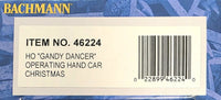 Bachmann HO Christmas Gandy Dancer Operating Handcar - exact product view 2