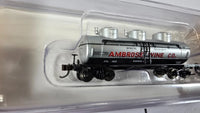 Bachmann N Scale Three-Dome Tank Car - Ambrose #7501 (17158) — exact product view 3