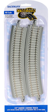 Bachmann HO E-Z Track 22" Radius Curved Track with Concrete Ties 4-Pack – 44703 — additional product view