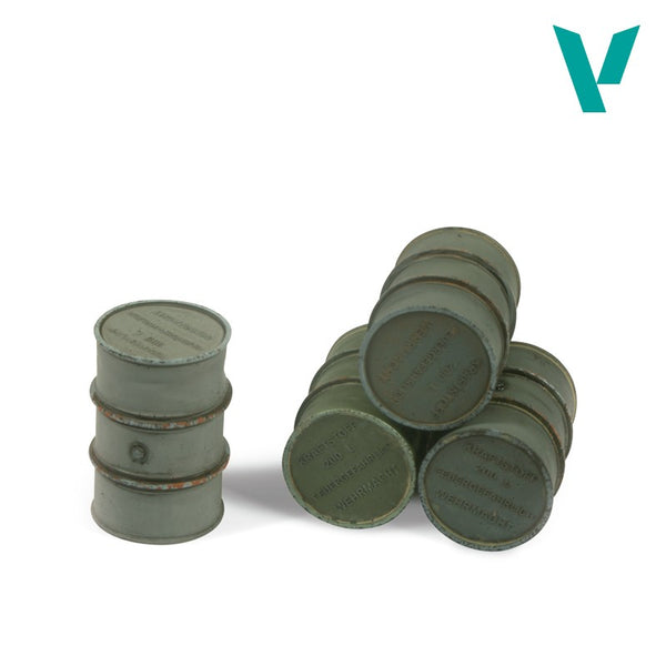 Vallejo SC205 Wehrmacht Fuel Drums – 1:35, 4 Pack