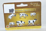 Bachmann HO Black and White Cows, 6 Figures — product view
