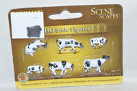 Bachmann HO Black and White Cows, 6 Figures — product view