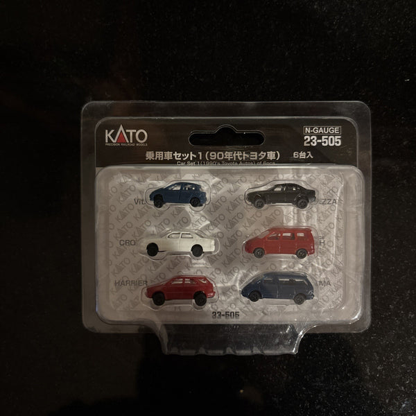 Kato 23-505 N Scale 1990s Toyota Cars (6), 1:150