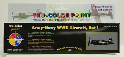 Tru-Color Paint 10604 Army-Navy WWII Air Paint Set #1 (6-Pack of 1oz Bottles) — exact product view