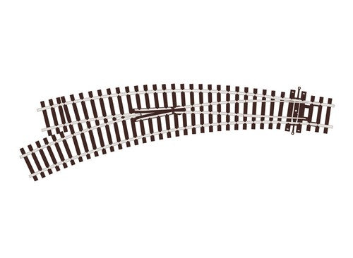 PECO SL-U77 Code 100 small radius curved left-hand Unifrog turnout — exact product image