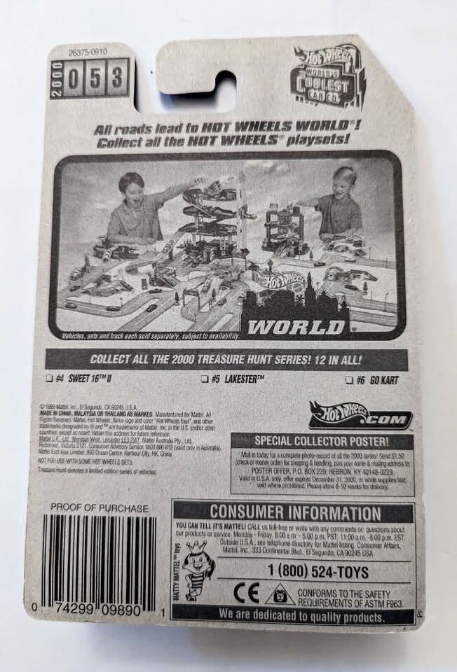 Hot Wheels Treasure Hunt 2000 - Lakester - Green