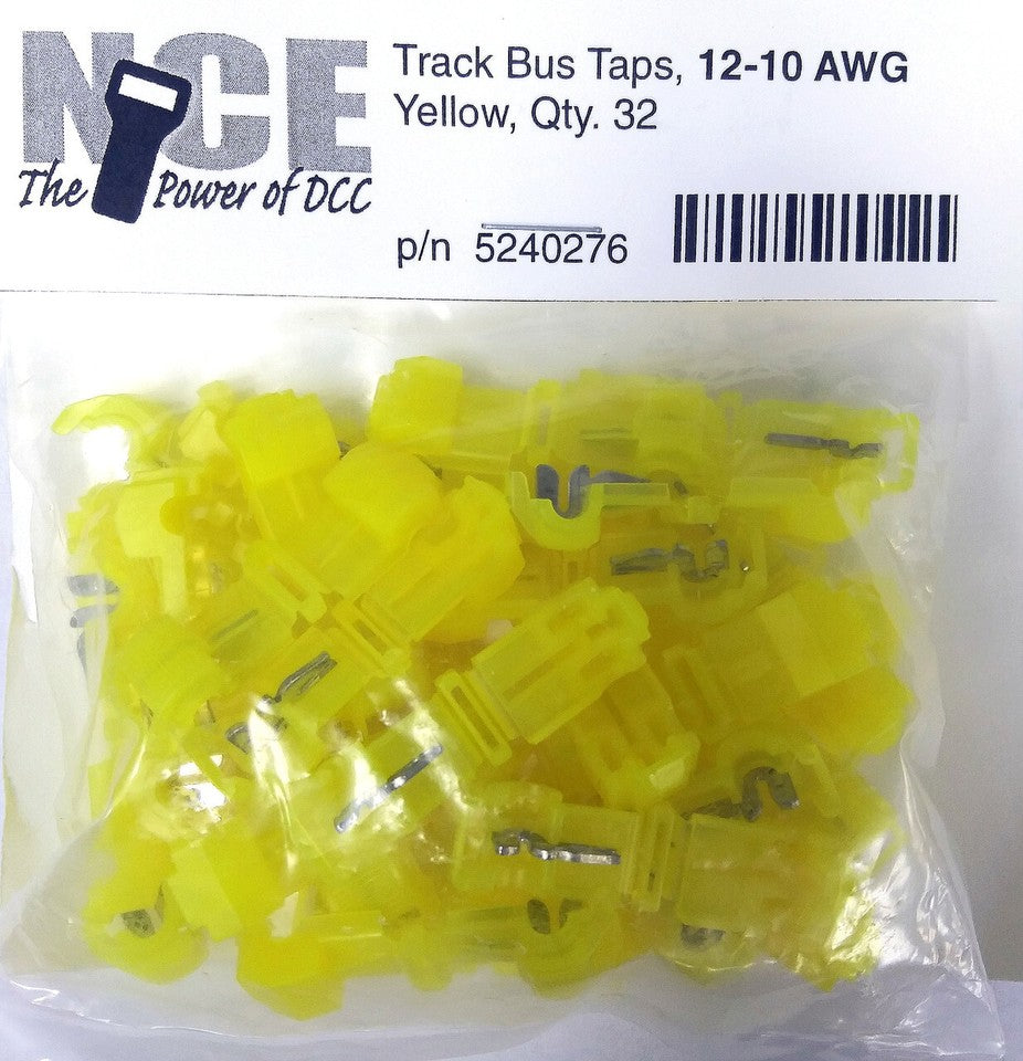 NCE 5240276 track bus taps, yellow 32 pack