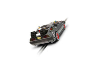 Scalextric C4307 Back to the Future Part III Time Machine slot car - rear three-quarter view