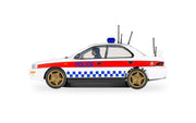 Scalextric C4429 Subaru Impreza WRX Police Edition slot car - side view