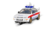 Scalextric C4429 Subaru Impreza WRX Police Edition slot car - front view