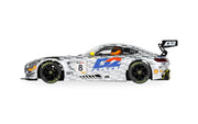 Scalextric C4496 Mercedes AMG GT3 RAM Racing D2 No. 8 slot car, left-side profile