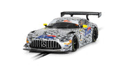 Scalextric C4496 Mercedes AMG GT3 RAM Racing D2 No. 8 slot car, front view
