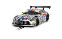Scalextric C4496 Mercedes AMG GT3 RAM Racing D2 No. 8 slot car, front view