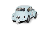 Scalextric C4498 Volkswagen Beetle Blue 66 slot car, rear three-quarter view
