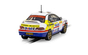 Scalextric C4507 Subaru Impreza WRX 1997 ERC Champion No. 1 slot car, rear three-quarter view