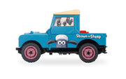 Scalextric C4543 Land Rover Series 1 Shaun the Sheep slot car, left-side profile