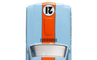 Scalextric C4570 Shelby GT350 Gulf Edition No. 21 blue and orange slot car, hood detail