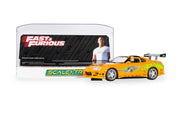 Scalextric C4591 Brian O'Conner Toyota Supra Fast and Furious orange slot car, car with display case