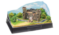 Scene-A-Rama SP4134 Castle Kit assembled diorama example; base, backdrop, figures and landscaping sold separately