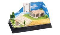 Scene-A-Rama SP4137 Ancient Architecture Kit assembled diorama example; base, backdrop and landscaping sold separately