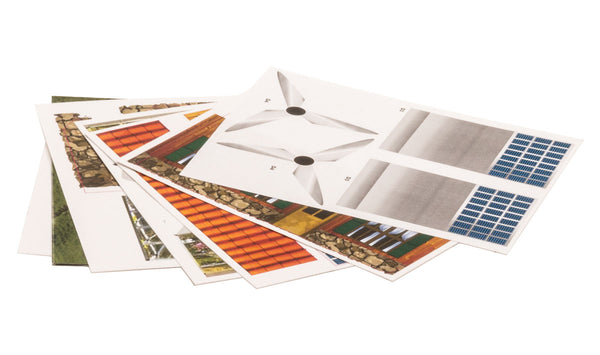 Scene-A-Rama SP4138 Energy Efficient Kit pre-cut building, turbine and solar panel graphic sheets