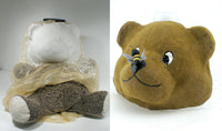 Scene-A-Rama SP4140 Plaster Cloth bear craft project stages; finished artwork is an example