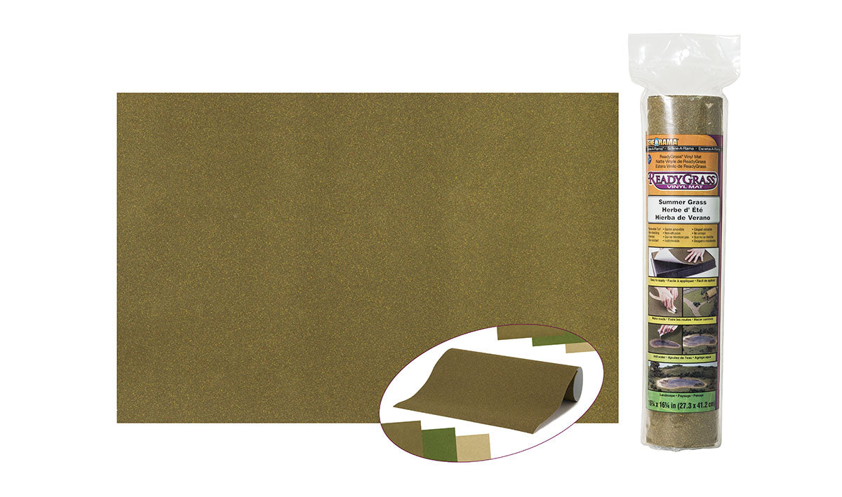 Scene-A-Rama SP4160 Summer Grass ReadyGrass vinyl mat sheet with retail package