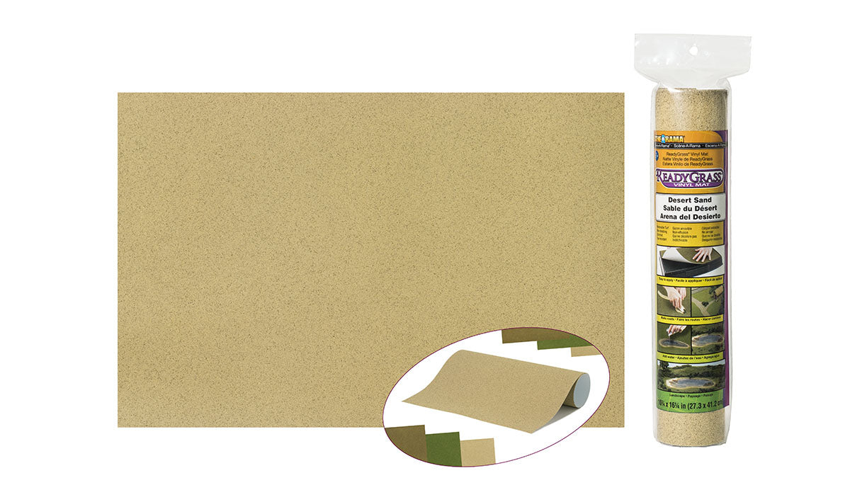 Scene-A-Rama SP4162 Desert Sand ReadyGrass vinyl mat sheet with retail package
