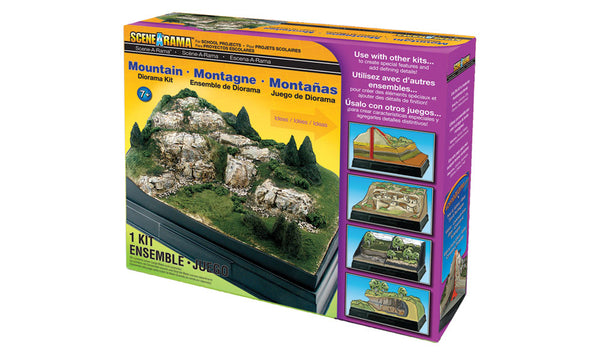 Scene-A-Rama SP4111 Mountain Diorama Kit manufacturer packaging.