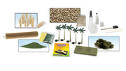 Scene-A-Rama SP4112 Desert Oasis Diorama Kit palm trees, scenery materials, adhesive and tools; project base sold separately.