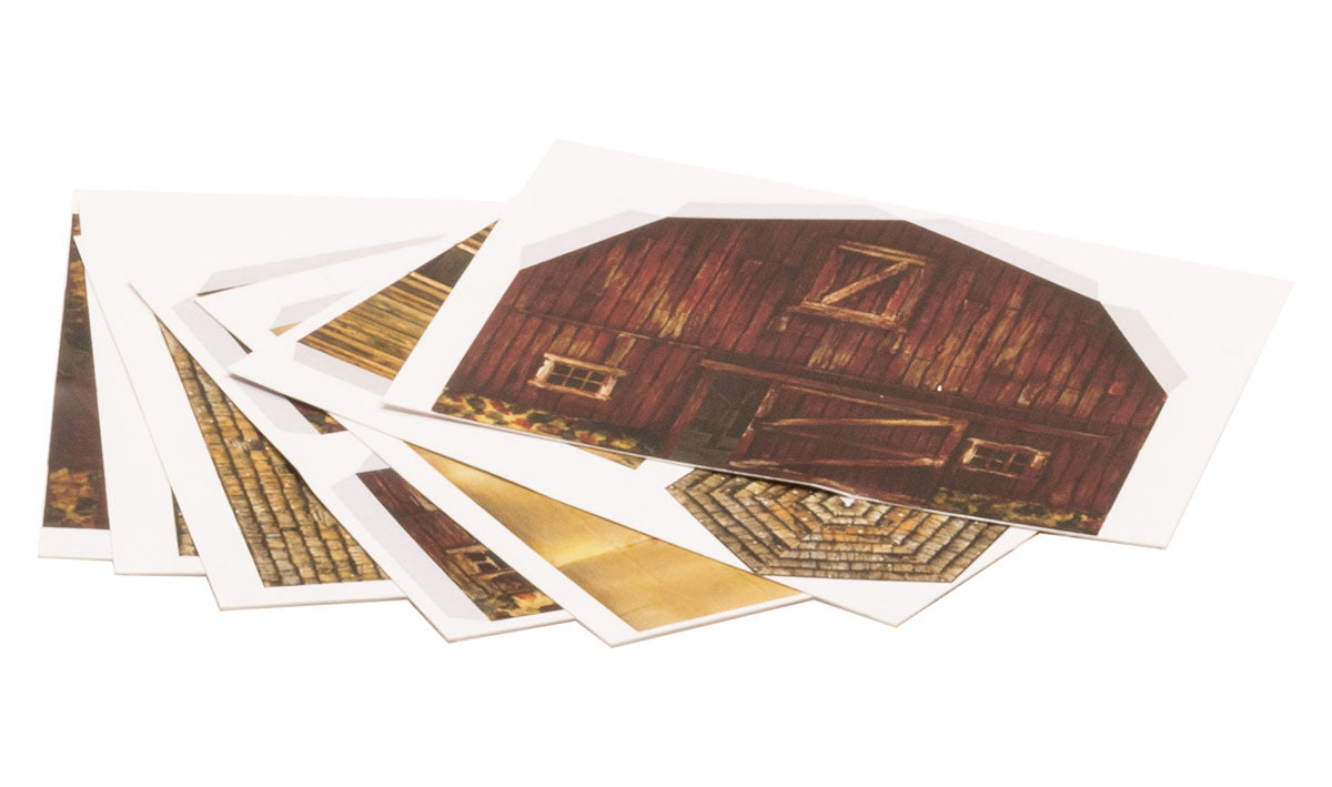 Scene-A-Rama SP4241 Farm Kit, pre-cut printed building sheets