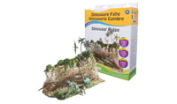 Scene-A-Rama SP4261 Dinosaur Ridge kit packaging beside a finished diorama example