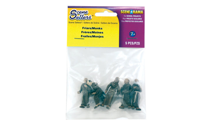 Woodland Scenics Scene-A-Rama SP4453 Friars/Monks Scene Setters, five-piece retail package