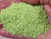 Scenic Express 6213 Pale Green SuperLeaf, 24 oz Eco Pak; manufacturer leaf-flake sample in hand, package not shown.