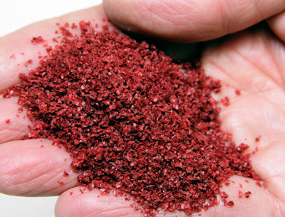 Scenic Express 6374 Red Oak SuperLeaf, 1 gallon; manufacturer leaf-flake sample in hand, package not shown.