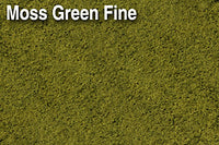 Scenic Express 822E Moss Green Fine, 48 oz Eco Pak; manufacturer ground-cover texture detail, package not shown.