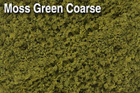Scenic Express 823E Moss Green Coarse, 48 oz Eco Pak; manufacturer ground-cover texture detail, package not shown.