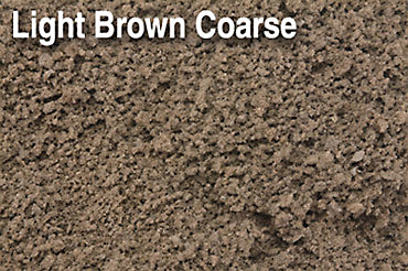 Scenic Express 831B Light Brown Coarse, 32 oz; manufacturer ground-cover texture detail, package not shown.