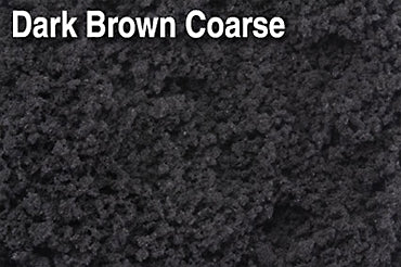 Scenic Express 851E Dark Brown Coarse, 48 oz Eco Pak; manufacturer ground-cover texture detail, package not shown.