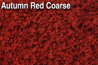 Scenic Express 879E Autumn Red Coarse, 48 oz Eco Pak; manufacturer ground-cover texture detail, package not shown.
