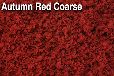 Scenic Express 879E Autumn Red Coarse, 48 oz Eco Pak; manufacturer ground-cover texture detail, package not shown.