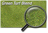 Scenic Express 880E Green Turf Blend, 48 oz Eco Pak; manufacturer ground-cover texture detail, package not shown.