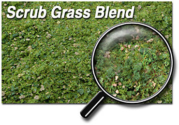 Scenic Express 882E Scrub Grass Blend, 48 oz Eco Pak; manufacturer ground-cover texture detail; package not shown.